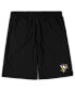 Men's Black, Heathered Charcoal Pittsburgh Penguins Big and Tall T-shirt and Shorts Sleep Set