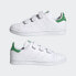 中童 adidas originals StanSmith Cf C 防滑减震 低帮 板鞋 白绿