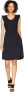 Mododoc 162296 Womens Cotton Blend Flutter Sleeve Tank Dress Black Size Large