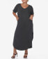 Plus Size Short Sleeve V-neck Maxi Dress