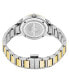 ფოტო #2 პროდუქტის Ladies Quartz Moonphase Date Watch with Yellow Gold Tone Stainless Steel Case on Yellow Gold Tone Stainless Steel and Stainless Steel Bracelet, Blue DIAMOND Dial