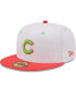 ფოტო #4 პროდუქტის Men's White, Coral Chicago Cubs 1990 MLB All-Star Game Strawberry Lolli 59FIFTY Fitted Hat