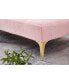 Convertible Single Sofa Bed Futon With Gold Metal Legs Teddy Fabric (Pink)