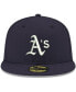 Men's Navy Oakland Athletics Logo White 59FIFTY Fitted Hat