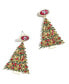 Women's San Francisco 49ers Christmas Tree Dangling Earrings