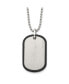 Фото #1 товара Chisel brushed Black IP-plated Edge Dog Tag on a Ball Chain Necklace