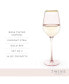 Rose Crystal White Wine Glass, Set of 2