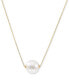 ფოტო #1 პროდუქტის Cultured Freshwater Pearl (8-1/2mm) 18" Pendant Necklace in 14k Gold (Also in Pink Cultured Freshwater Pearl)