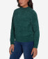 Фото #16 товара Women's Classic Chenille Diamond Stitch Turtleneck Sweater