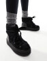 Steve Madden Haddy snow boots in black borg