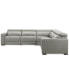 Фото #9 товара Nevio 124" 5-Pc. Leather Sectional with 3 Power Recliners and Headrests, Created For Macy's
