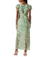 Фото #2 товара Women's Maisy Floral Print Flutter Sleeve Midi Dress