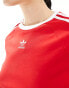 Фото #4 товара adidas Originals three stripe baby tee in red