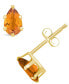 Gemstone Stud Earrings in 10k Yellow Gold