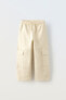 Фото #1 товара Детские плюшевые брюки с прямыми штанинами и карманами ZARA