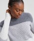 Women's 100% Cashmere Colorblocked Rib-Knit Sweater, Created for Macy's