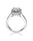 Фото #3 товара Sterling Silver Accent Cubic Zirconia Ring Set In 18K Rose Gold Plated