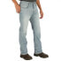 Фото #2 товара George Casual Bootcut Jeans Men's Light Blue Cotton Blend Pull On Stretch 38X32