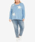 Plus Size Miley Star Round Neck Sweater