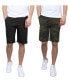 ფოტო #1 პროდუქტის Men's 5 Pocket Flat Front Slim Fit Stretch Chino Shorts, Pack of 2