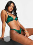 Фото #1 товара South Beach mix & match exaggerated wire bikini top in high shine emerald green