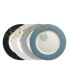 Фото #1 товара Heritage Collectables Mixed Designs Plates in Gift Box, Set of 4