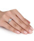 ფოტო #4 პროდუქტის Certified Diamond (1/2 ct. t.w.) Heart-Shape Halo Engagement Ring in 14k White Gold
