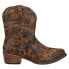 Roper Emma Floral Snip Toe Cowboy Womens Brown Casual Boots 09-021-1567-3264