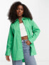 Фото #1 товара JDY longline oversized shirt in bright green