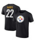 ფოტო #2 პროდუქტის Men's Najee Harris Black Pittsburgh Steelers Player Icon T-shirt