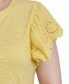 ფოტო #12 პროდუქტის Flutter Sleeve Slub Knit Top