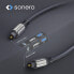 Sonero Optical Audio Cable 7.5m - TOSLINK - Male - TOSLINK - Male - 7.5 m - Black