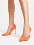 ASOS DESIGN Penza pointed high heeled court shoes in orange