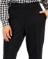 ფოტო #4 პროდუქტის Petite Faux-Fly Pull-On Straight Leg Pants