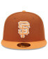 Фото #4 товара Men's Brown/Orange San Francisco Giants Spring Color Basic Two-Tone 59FIFTY Fitted Hat