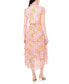 Фото #2 товара Платье женское Sam & Jess средней длины, с поясом на резинке и тире, с принтом цветов