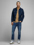 Jack & Jones – Tim – Jeans mit geradem Schnitt aus verblasstem Denim in dunkler Waschung