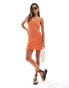 Фото #2 товара Superdry Crochet cami mini dress in hot coral