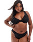 Фото #4 товара ASOS DESIGN Curve Tia super soft microfibre underwired bra with lace trim in black