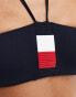 Фото #2 товара Tommy Hilfiger elevated bandeau bikini top in navy