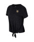 Фото #3 товара Women's Black Distressed Army Black Knights Finalists Tie-Front T-shirt