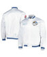 Фото #1 товара Men's White Sporting Kansas City City Full-Snap Satin Jacket