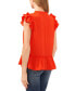 Women's Ruffle-Sleeve Peplum Top