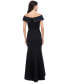 Фото #2 товара Women's Off-The-Shoulder Crossover-Neck Gown