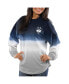 ფოტო #1 პროდუქტის Women's Navy UConn Huskies Ombre Long Sleeve Dip-Dyed Spirit Jersey