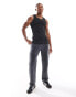 Фото #4 товара Bershka washed ribbed vest in charcoal