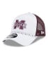 Men's White/Maroon Mississippi State Bulldogs Court Sport Foam A-Frame 9FORTY Adjustable Trucker Hat