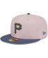 ფოტო #4 პროდუქტის Men's Pink, Blue Pittsburgh Pirates Olive Undervisor 59FIFTY Fitted Hat