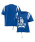 ფოტო #2 პროდუქტის Women's Royal Los Angeles Dodgers Cinched Colorblock T-shirt