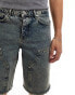 Sixth June worker denim shorts in mid blue